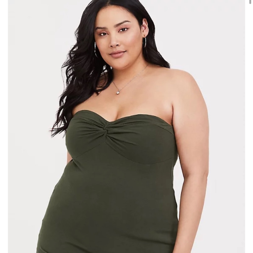 torrid olive green foxy tube top plus size 3x women